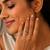 Silver dual texture metallic wrap ring