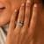Silver dual texture metallic wrap ring