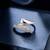 Silver dual texture metallic wrap ring
