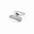 Silver dual texture metallic wrap ring