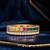 Gold plated multicolor stones band ring