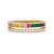 Gold plated multicolor stones band ring
