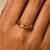 Gold plated multicolor stones dual statement ring