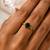 Gold plated green stone melattic solitaire ring