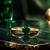 Gold plated green stone melattic solitaire ring