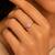 Gold plated pink stone metallic solitaire ring