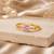 Gold plated pink stone metallic solitaire ring