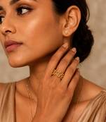 Gold plated multi layer metallic band ring
