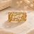 Gold plated multi layer metallic band ring
