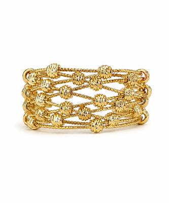 Gold plated multi layer metallic band ring 4