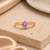 Gold plated pink stone solitaire ring