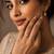 Gold plated pear shaped solitaire ring