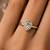 Gold plated pear shaped solitaire ring