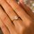 Gold plated square stone metallic ring