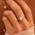 Gold plated emerald cut metallic ring