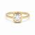 Gold plated emerald cut metallic ring