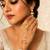 White beaded crescent moon haath phool