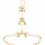 White beaded crescent moon haath phool