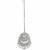 Silver crescent shaped metallic maang tikka