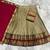 Beige & Red Kanci cottan blend half saree with traditional gold zari weaving work Lehenga