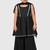 Black lace rayon flared kurta pant with chiffon dupatta set