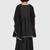 Black lace rayon flared kurta pant with chiffon dupatta set