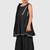 Black lace rayon flared kurta pant with chiffon dupatta set