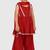 Maroon lace rayon flared kurta pant with chiffon dupatta set