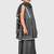 Grey lace rayon flared kurta pant with chiffon dupatta set