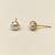 Pearl stud earrings, white freshwater pearl with gold-tone claw setting, classic elegant style