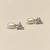 Pearl drop earrings with triangle cz crystal stud, silver tone, freshwater pearl dangle