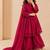 Roman silk embroidery rani pink readymade salwar suit