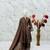 Roman silk embroidery coffee readymade salwar suit