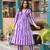 WOMEN COTTON A-LINE KURTA WITH PANT