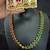 Maroon green cz 2 way wear necklace with 2 sets earrings