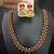 Maroon green cz 2 way wear necklace with 2 sets earrings