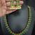 Maroon green cz 2 way wear necklace with 2 sets earrings