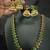Maroon green and full green cz 2 way wear necklace with 2 sets earrings