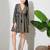 Paisley print work  v-neck fit & flare short dress with full sleeves  women western wear dress , printed poly muslin