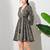 Paisley print work  v-neck fit & flare short dress with full sleeves  women western wear dress , printed poly muslin