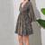 Paisley print work  v-neck fit & flare short dress with full sleeves  women western wear dress , printed poly muslin