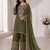Mehndi Green Color Embroidery And Sequence Work Silk Blend Salwar Suit