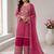 Pink Color Embroidery And Sequence Work Silk Blend Salwar Suit