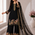 Black Color Embroidery And Sequence Work Georgette Salwar Suit