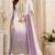 Light purple color shaded embroideried crunchy silk semi stitched salwar suit