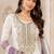 Light purple color shaded embroideried crunchy silk semi stitched salwar suit