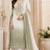 Light mehendi color shaded embroideried crunchy silk semi stitched salwar suit