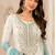 Sky color shaded embroideried crunchy silk semi stitched salwar suit