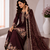 Brown Color Embroidery And Sequence Work Georgette Salwar Suit