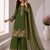 Mehndi Green Color Embroidery And Sequence Work Georgette Salwar Suit